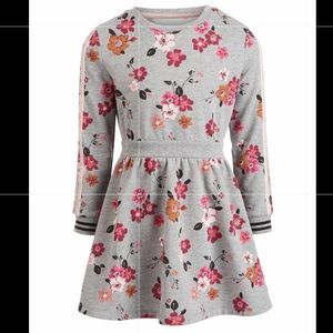 Little girls size 5 floral sweatshirt dress